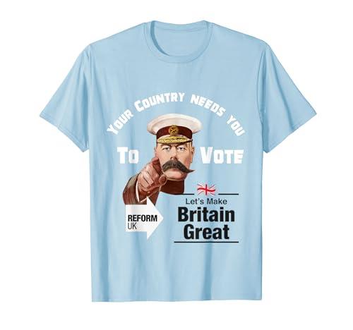 Reform UK Party Nigel Farage election support T-Shirt