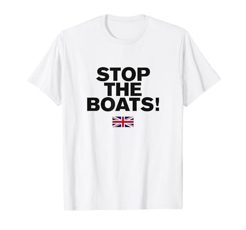 Stop The Boats UK British Patriot Pride Tee T-Shirt